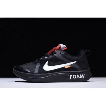 2018 Off-White x Nike Zoom Fly Black White Running Shoes AJ4588-001 Shoes